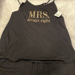 Mrs. Always Right Tank & Shorts set